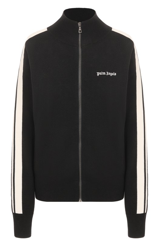 Толстовка из шерсти и вискозы Palm Angels PWHA062F25KNI001 Чёрный PWHA062F25KNI001