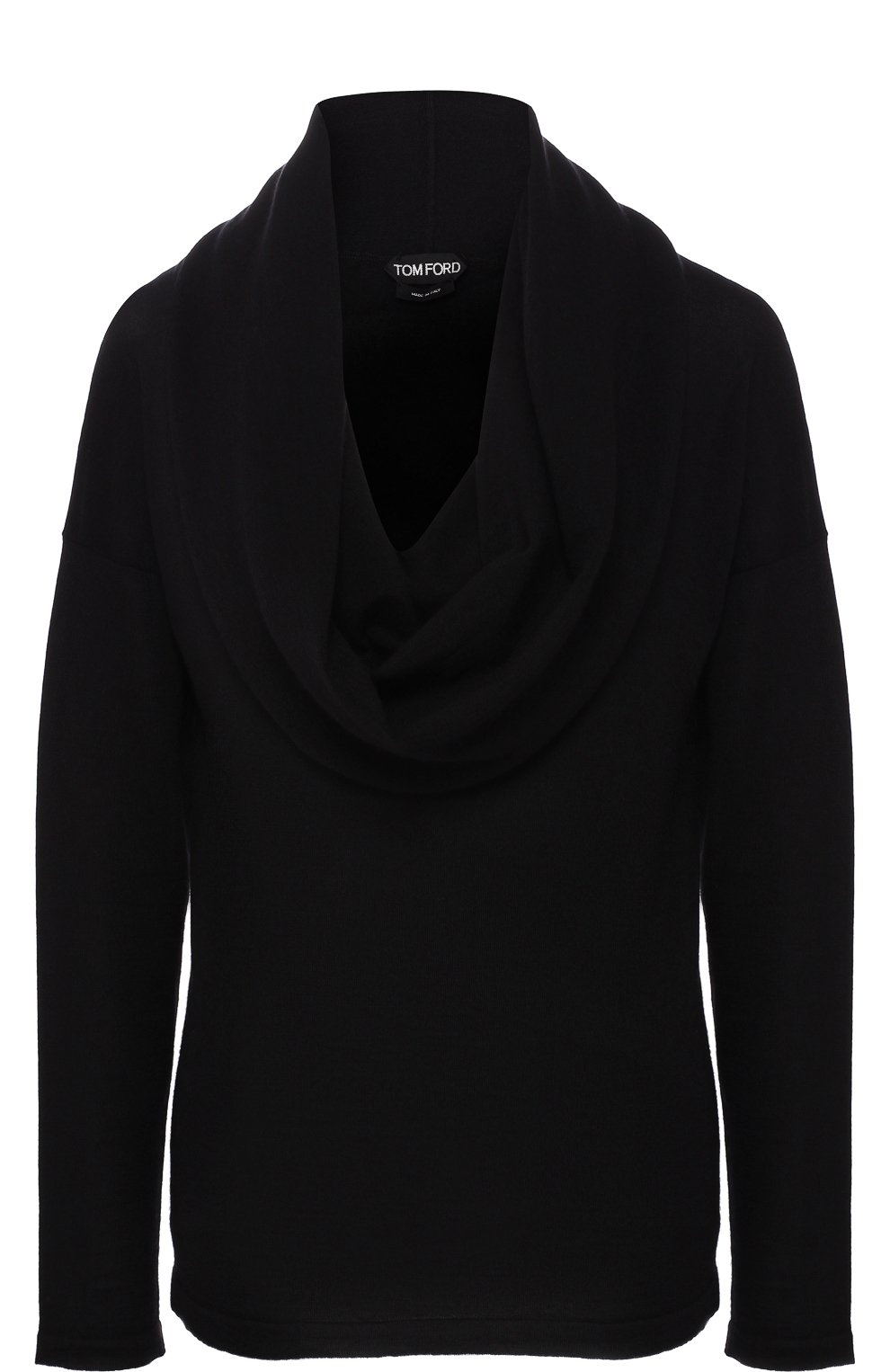 Однотонный кашемировый пуловер с объемным воротником TOM FORD, арт. MAK828-YAX087, фото 1