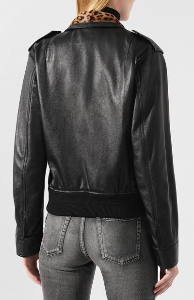 Кожаная куртка SAINT LAURENT, арт. 573406/YC2YB, фото 4
