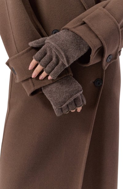 Кашемировые варежки TEGIN коричневого цвета по цене 15800 руб., арт. 1928-3098, фото 4 Кашемировые варежки TEGIN, арт. 1928-3098, фото 4