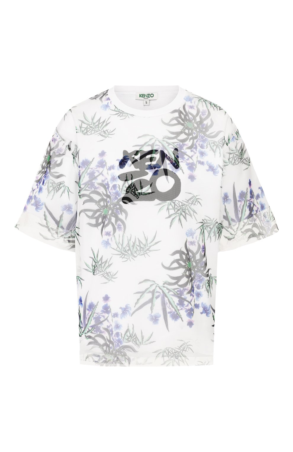 Футболка KENZO белого цвета по цене 24500 руб., арт. FA52TS621907, фото 1 Футболка KENZO, арт. FA52TS621907, фото 1