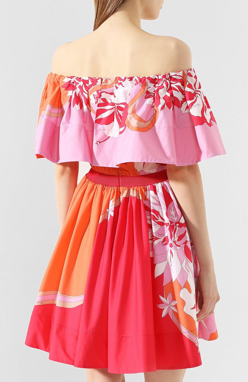 Хлопковое платье EMILIO PUCCI разноцветного цвета по цене 143500 руб., арт. 0ERG45/0E862, фото 4 Хлопковое платье EMILIO PUCCI, арт. 0ERG45/0E862, фото 4