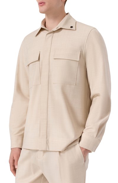 Рубашка GRAN SASSO кремового цвета по цене 46850 руб., арт. 95150/58202, фото 3 Рубашка GRAN SASSO, арт. 95150/58202, фото 3