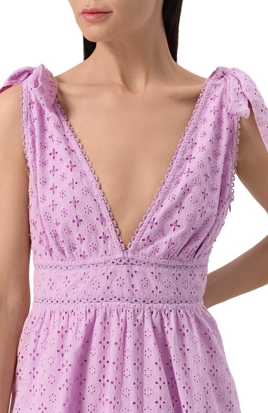 Хлопковое платье Poupette St Barth WR4R25N0LC5 Розовый  WR4R25N0LC5 Фото 5