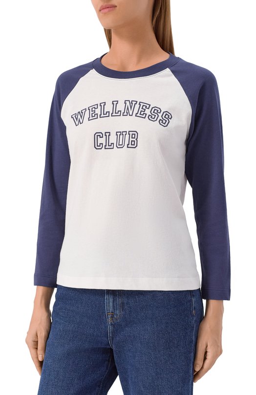 Хлопковый лонгслив Sporty and Rich T0046620010BL107 Белый  T0046620010BL107 Фото 3