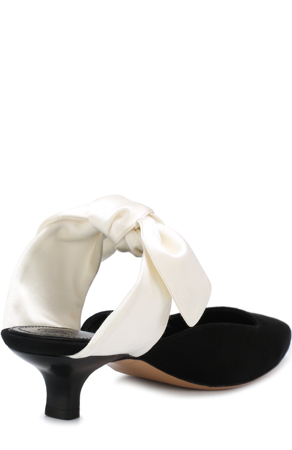 Замшевые мюли с атласным бантом THE ROW, арт. F1025-SW212, фото 4
