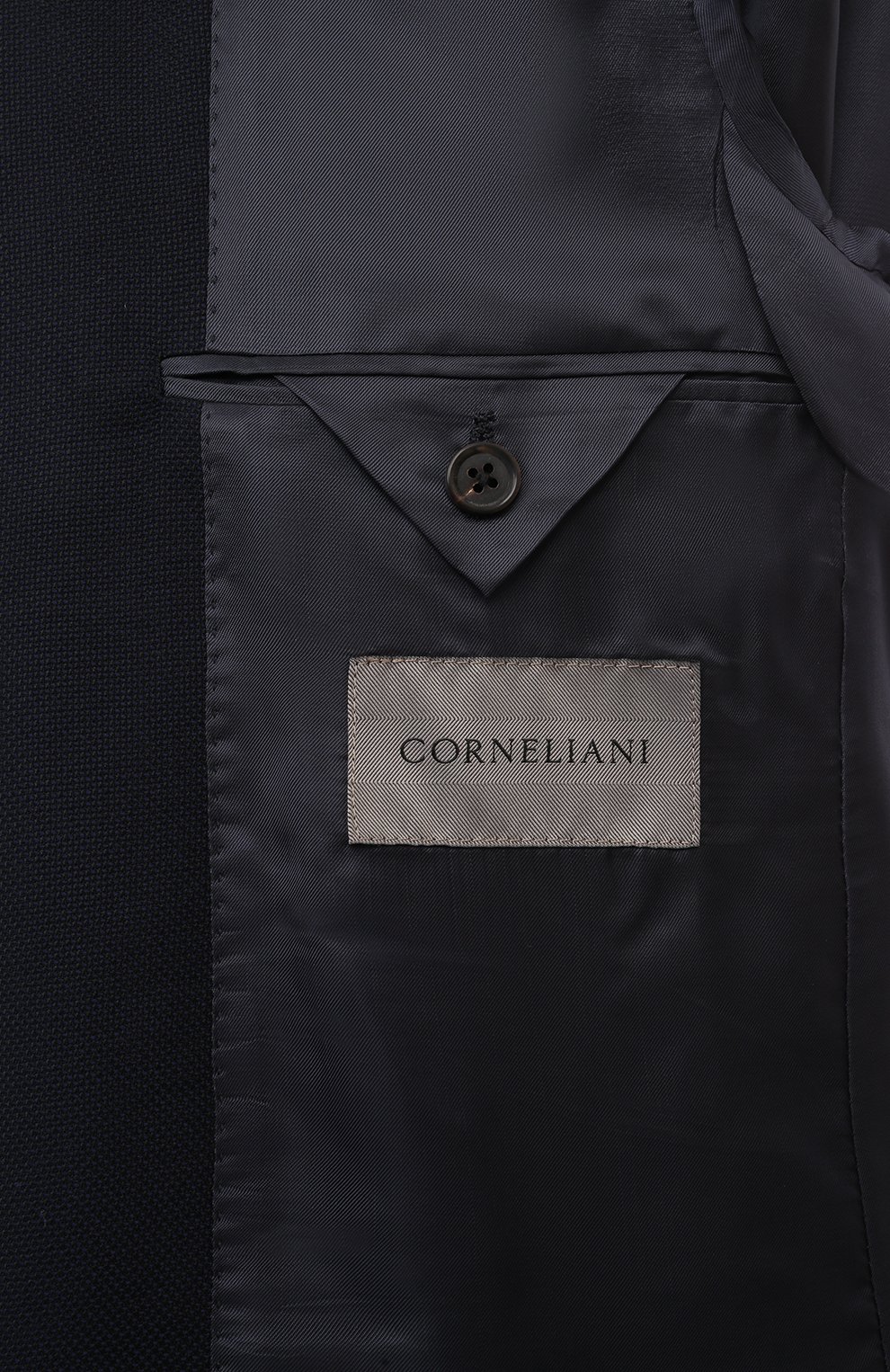 Шерстяной пиджак CORNELIANI темно-синего цвета по цене 99500 руб., арт. 946008-9418475, фото 8 Шерстяной пиджак CORNELIANI, арт. 946008-9418475, фото 8