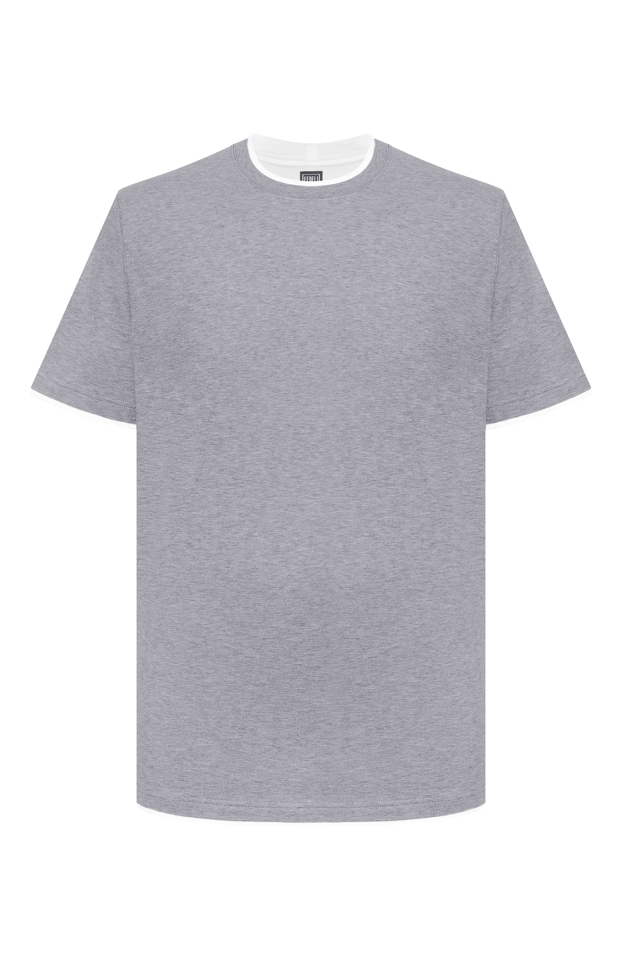 Хлопковая футболка FEDELI, арт. TU000200/JERSEY MELANGE, фото 1