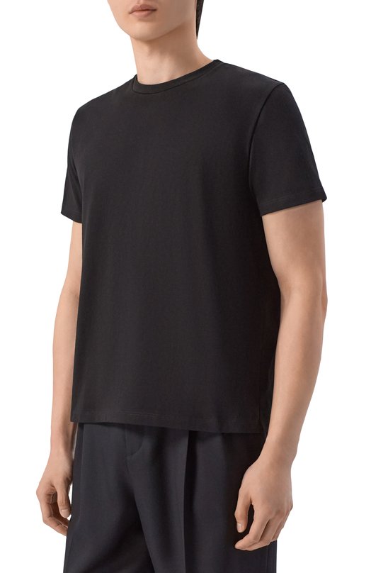 Хлопковая футболка Saint Laurent 861693/Y38AK Чёрный  861693/Y38AK Фото 3