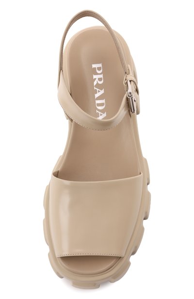 Кожаные сандалии monolith PRADA, арт. 1X526M-055-F0F24-D055, фото 4