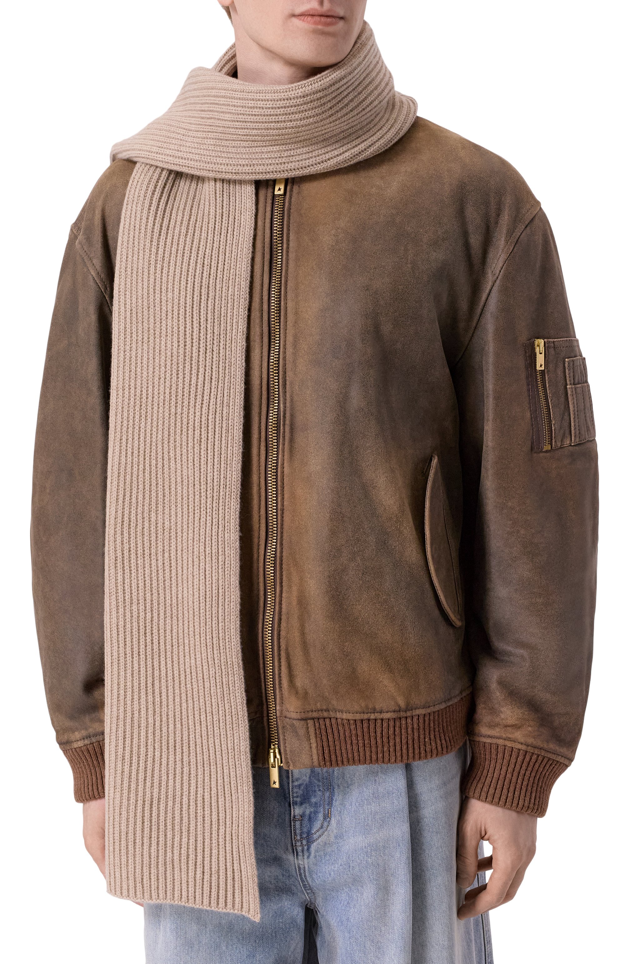 Шерстяной шарф MAISON MARGIELA бежевого цвета по цене 69950 руб., арт. S67TE0032/M13185, фото 2 Шерстяной шарф MAISON MARGIELA, арт. S67TE0032/M13185, фото 2