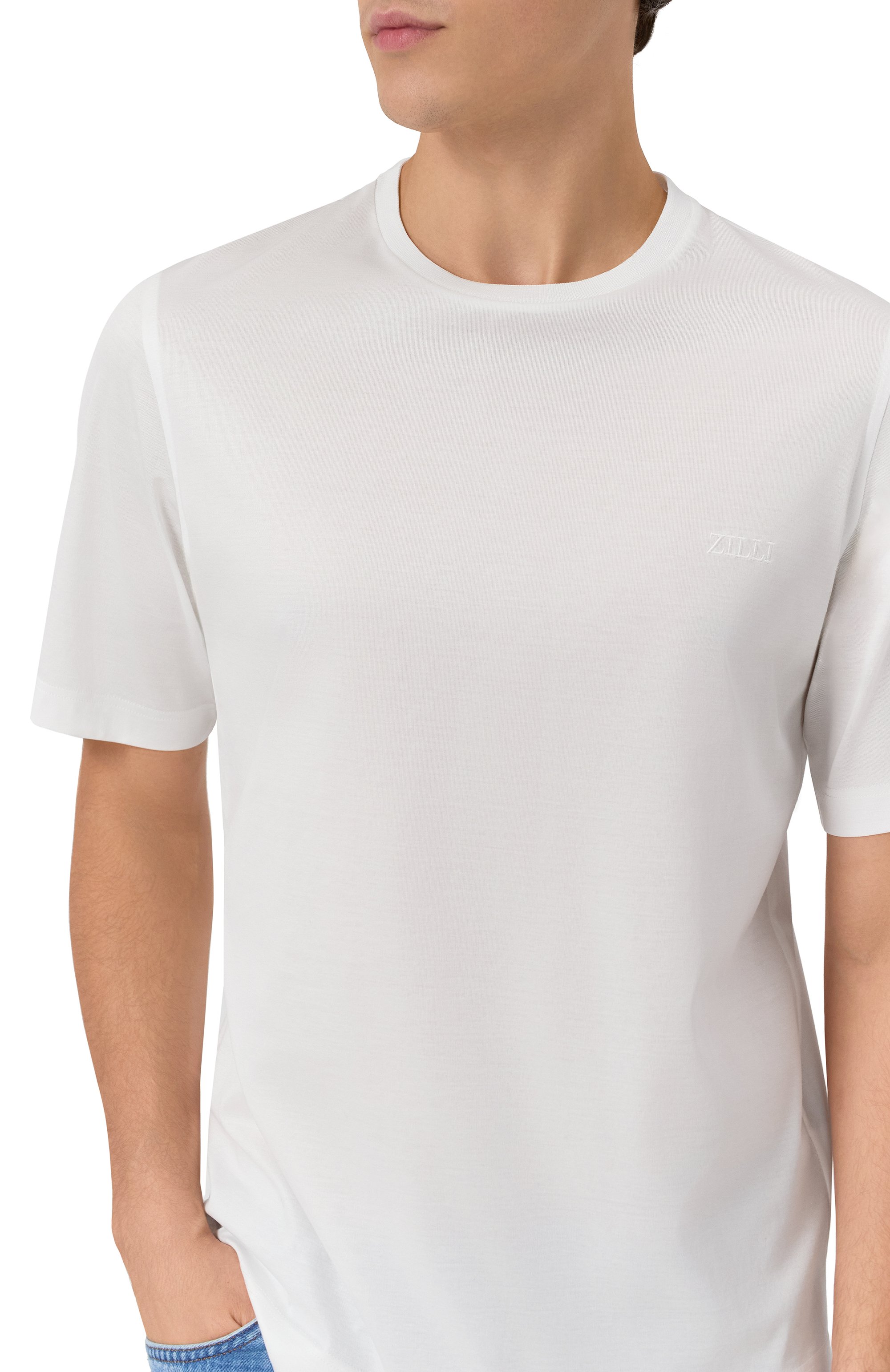 Хлопковая футболка ZILLI, арт. TSR02AM0100VZL000, фото 5