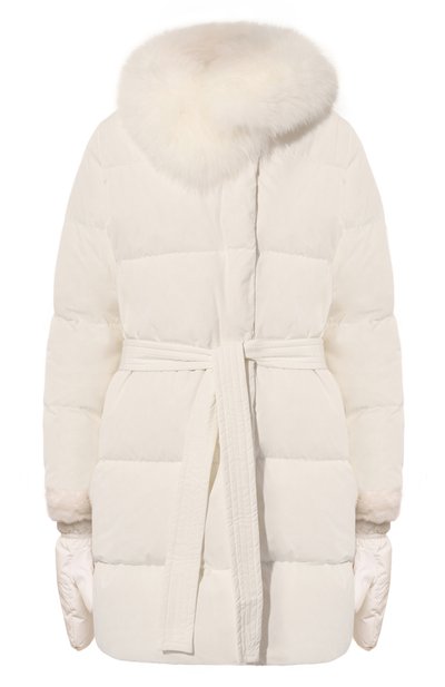 Женский пуховик с отделкой из меха кролика YVES SALOMON, арт. 25WYM05690D0TM