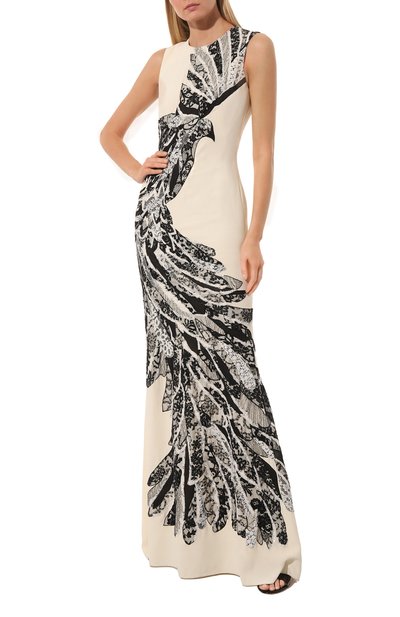 Платье ALEXANDER MCQUEEN черно-белого цвета по цене 1440000 руб., арт. 424436/QGE40, фото 3 Платье ALEXANDER MCQUEEN, арт. 424436/QGE40, фото 3
