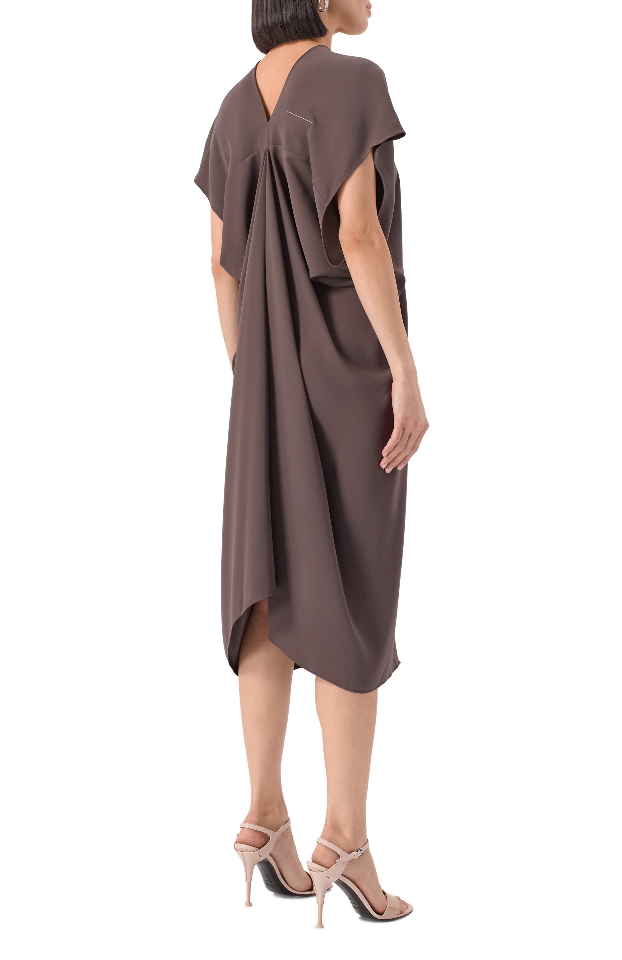 Платье MM6 коричневого цвета по цене 78200 руб., арт. S52CT0790/S43455, фото 4 Платье MM6, арт. S52CT0790/S43455, фото 4