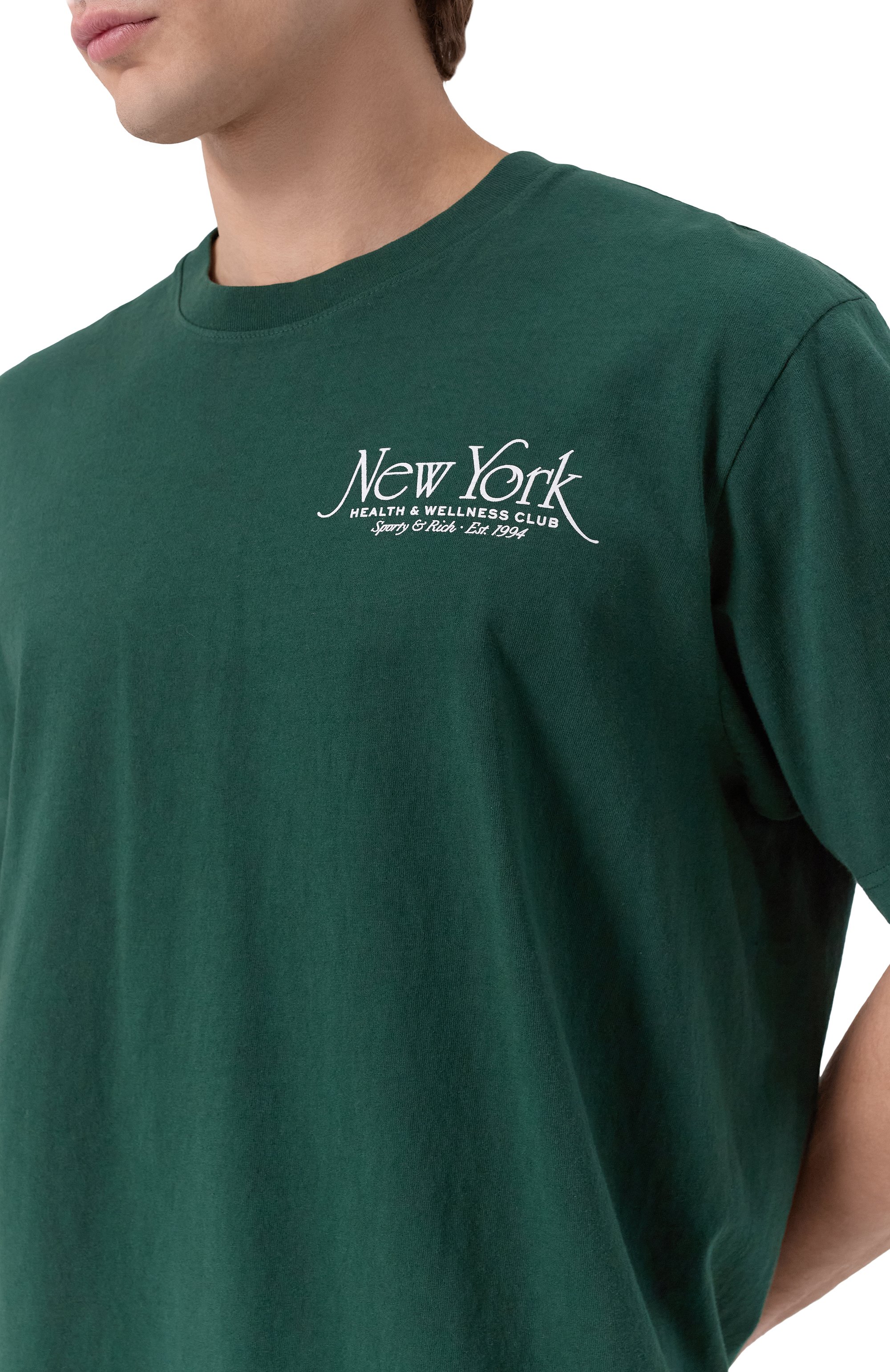 Хлопковая футболка SPORTY AND RICH, арт. T0043606034GR10, фото 5