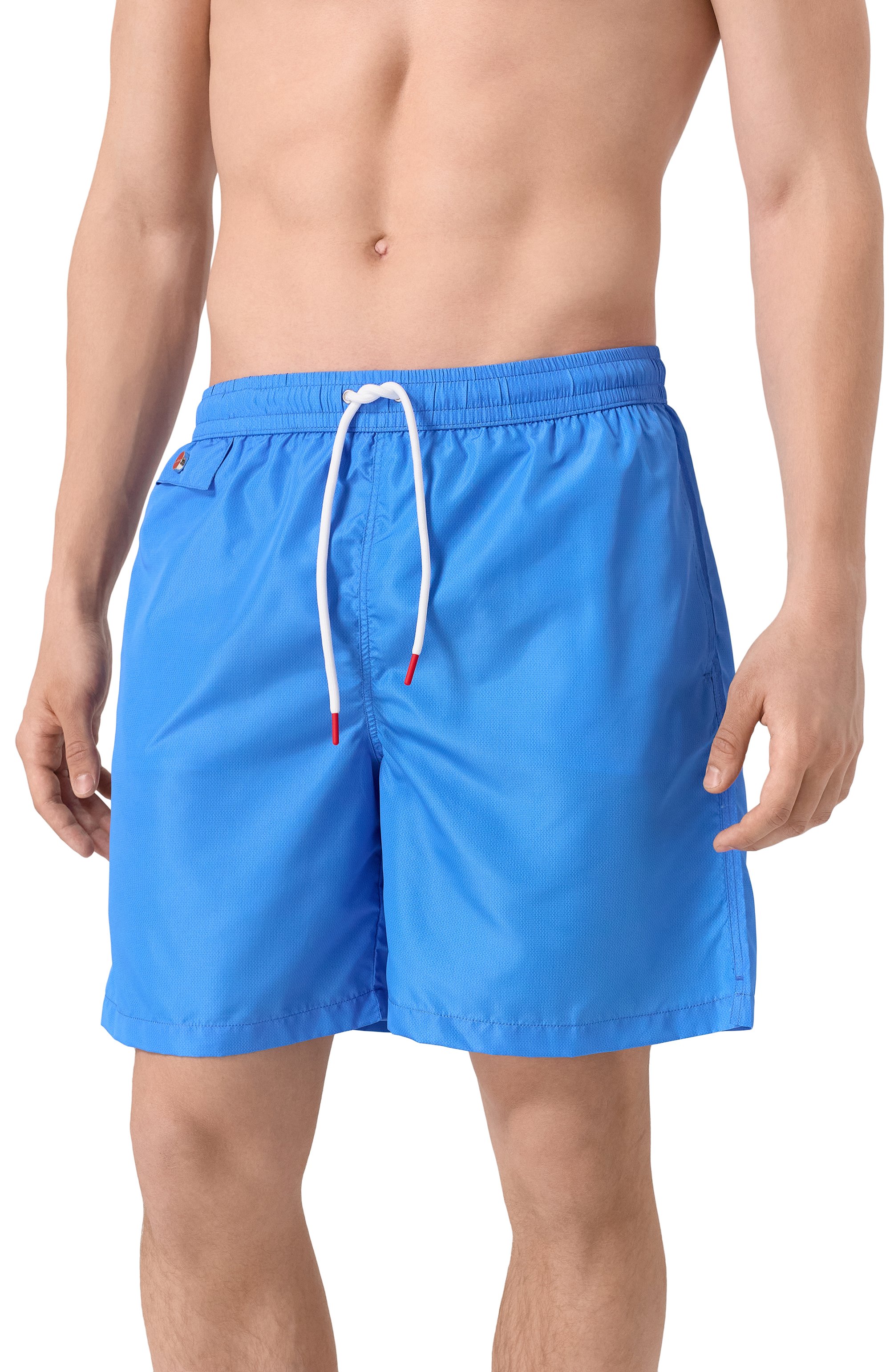 Плавки-шорты KITON голубого цвета по цене 43850 руб., арт. UC0M5CK0750F48, фото 2 Плавки-шорты KITON, арт. UC0M5CK0750F48, фото 2