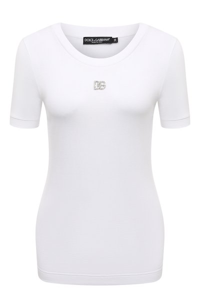 Женская хлопковая футболка DOLCE & GABBANA, арт. F8U08Z/G7B3U