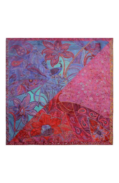 Шелковый платок восточный орнамент GOURJI, арт. T26AZ7R/1, фото 4