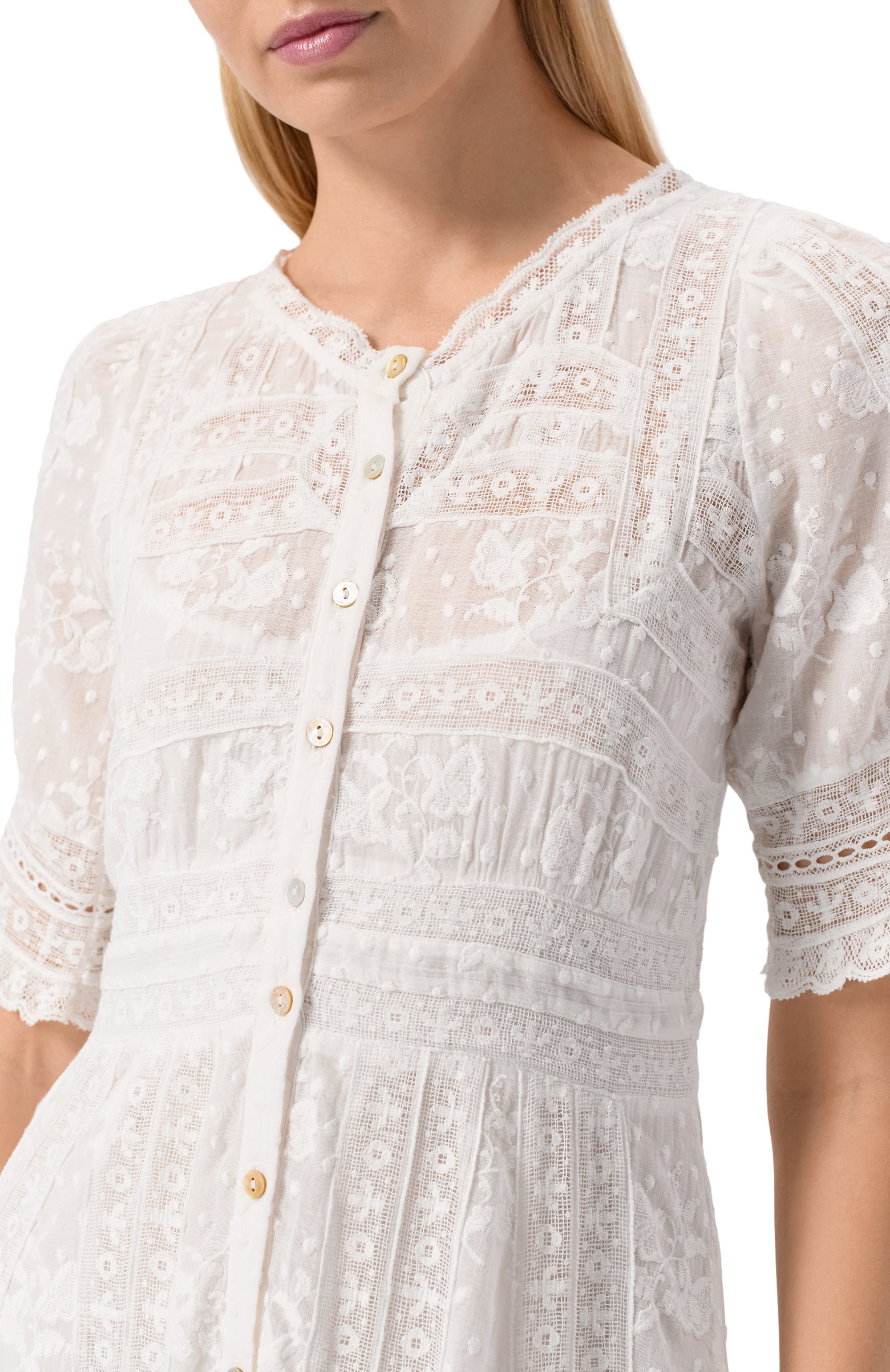 Хлопковое платье LOVE SHACK FANCY белого цвета по цене 84950 руб., арт. LD718-548, фото 4 Хлопковое платье LOVE SHACK FANCY, арт. LD718-548, фото 4