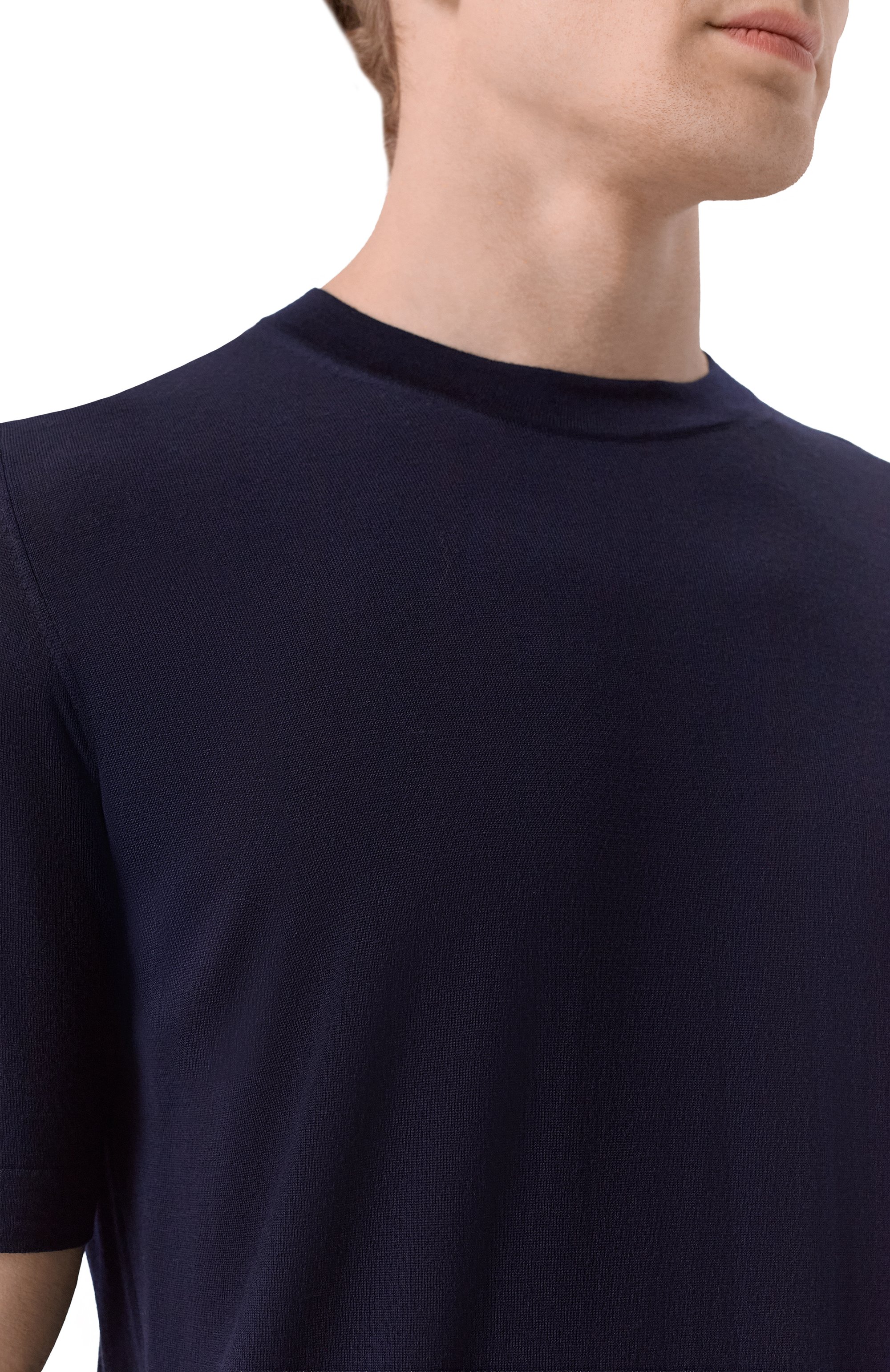 Шерстяной джемпер MVST темно-синего цвета по цене 131000 руб., арт. M0-M25.1MM.K402/44-60, фото 5 Шерстяной джемпер MVST, арт. M0-M25.1MM.K402/44-60, фото 5