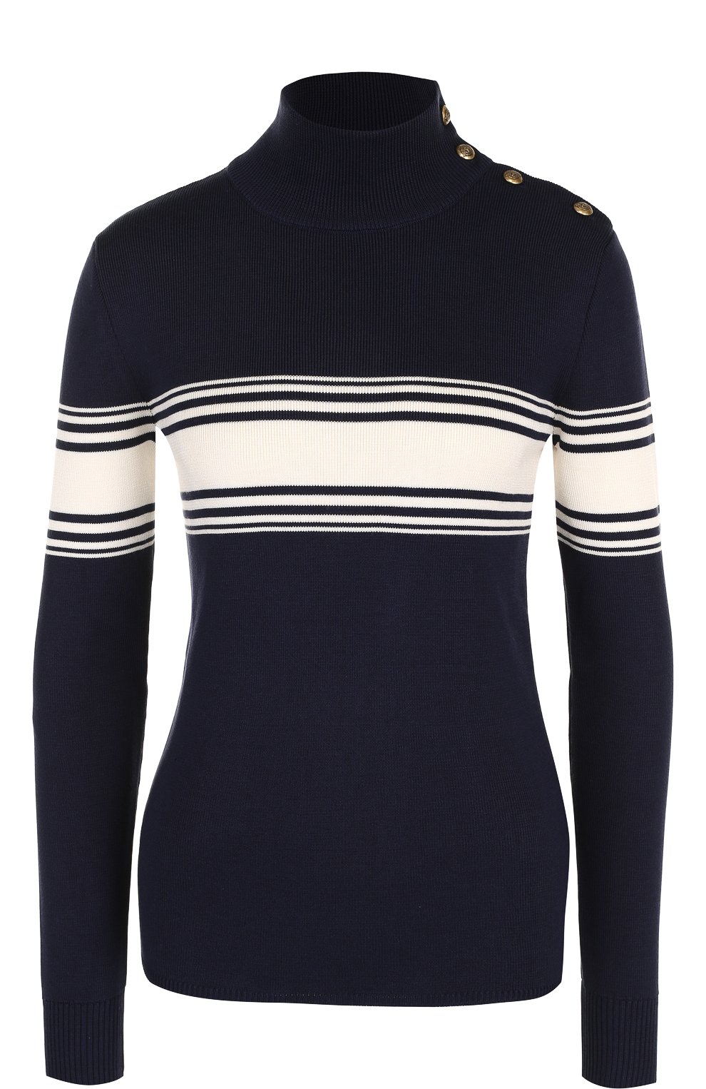 Шелковая водолазка с контрастной отделкой RALPH LAUREN, арт. 290705720, фото 1