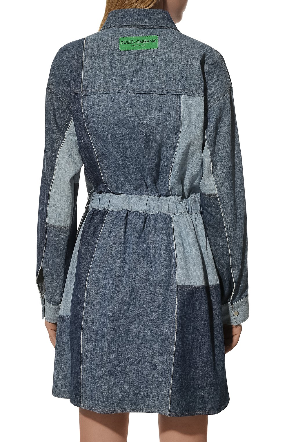 Джинсовое платье DOLCE & GABBANA синего цвета по цене 99250 руб., арт. F6D4CD/G896Q/0UTLET AW22-23, фото 4 Джинсовое платье DOLCE & GABBANA, арт. F6D4CD/G896Q/0UTLET AW22-23, фото 4