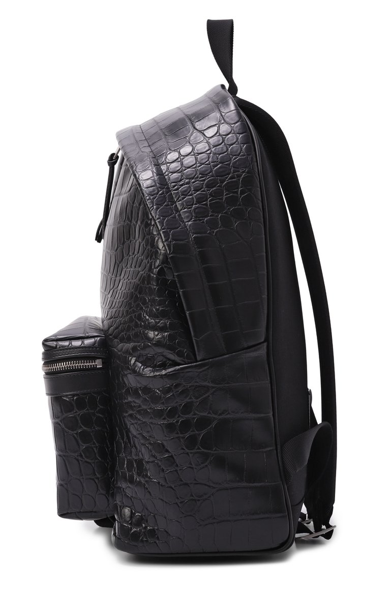 Мужской рюкзак city SAINT LAURENT черного цвета, арт. 534967/AAEJ0 | Фото 4 (Размер: large; Материал: Натуральная кожа; Ремень/цепочка: На ремешке; Сумки-технические: Рюкзаки - большие; Стили: Классический; Автоматизация ТО: Проставлено; Автоматизация состава: Проставлено)