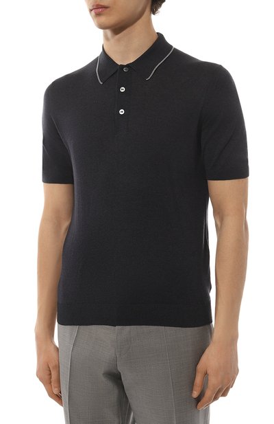 Шелковое поло ANDREA CAMPAGNA, арт. 43173/30901, фото 3