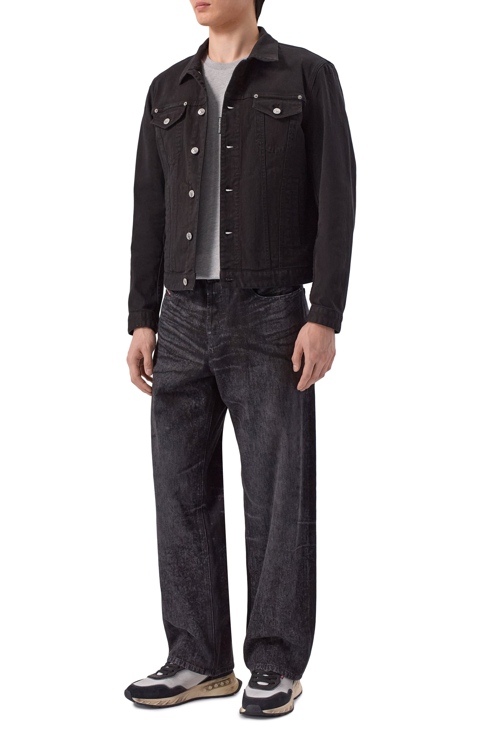 Джинсовая куртка DSQUARED2 черного цвета по цене 69950 руб., арт. S74AM1673/S39781, фото 2 Джинсовая куртка DSQUARED2, арт. S74AM1673/S39781, фото 2