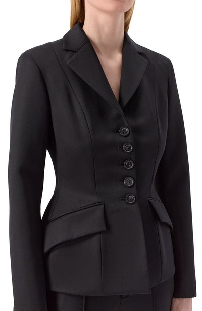 Шерстяной жакет GIUSEPPE DI MORABITO черного цвета по цене 115000 руб., арт. 04SSJA114 04410A, фото 5 Шерстяной жакет GIUSEPPE DI MORABITO, арт. 04SSJA114 04410A, фото 5