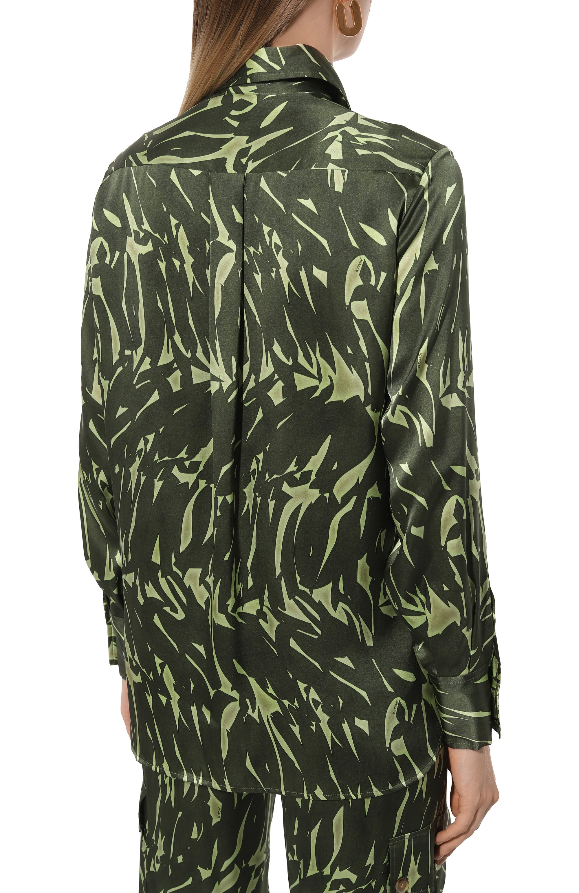 Атласная блузка KITON, арт. D55442K0978C, фото 4