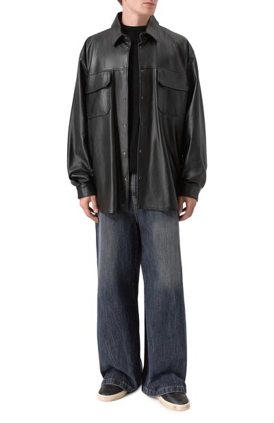 Кожаная рубашка ROADLESS черного цвета по цене 94600 руб., арт. RSS-L0S, фото 2 Кожаная рубашка ROADLESS, арт. RSS-L0S, фото 2