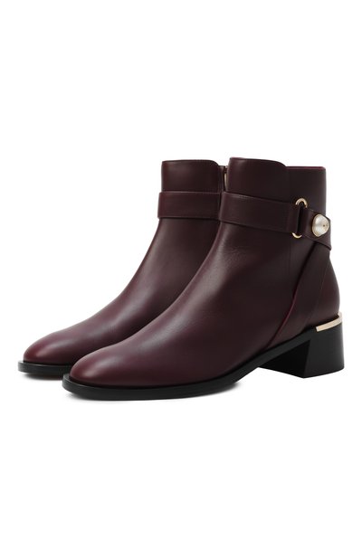 Женские кожаные ботильоны noor 45 JIMMY CHOO, арт. N00R 45/SQM