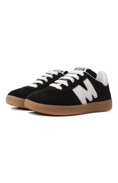 Детские замшевые кеды MSGM KIDS черного цвета, арт. 79821/VAR3/28-35 | Фото 1 (Материал внутренний: Натуральная кожа; Нос: Не проставлено; Материал сплава: Проставлено; Материал внешний: Натуральная кожа, Замша; Мальчики Кросс-КТ: Обувь-низкие)