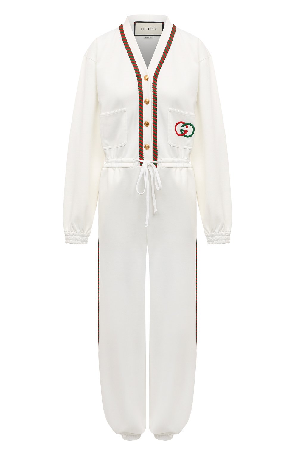 Комбинезон GUCCI белого цвета по цене 285120 руб., арт. 592520 XJBL1, фото 1 Комбинезон GUCCI, арт. 592520 XJBL1, фото 1