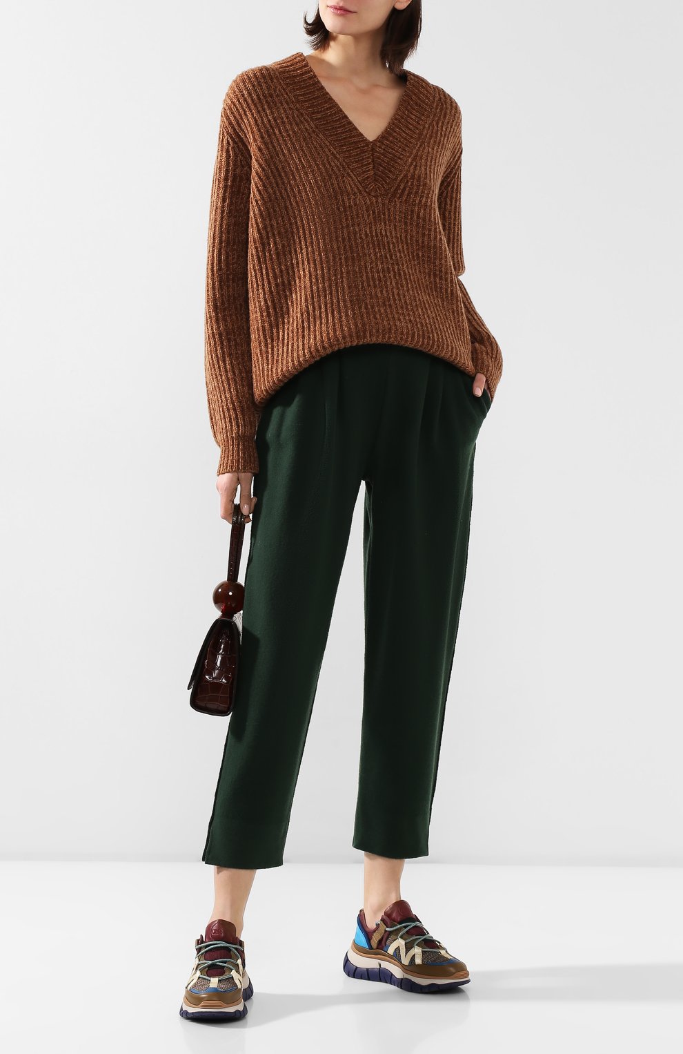 Шерстяные брюки STELLA MCCARTNEY зеленого цвета по цене 68750 руб., арт. 592276/S2117, фото 2 Шерстяные брюки STELLA MCCARTNEY, арт. 592276/S2117, фото 2