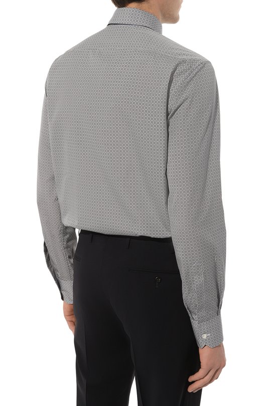 Хлопковая рубашка Stefano Ricci MS004775/C2503 Чёрно-белый  MS004775/C2503 Фото 5