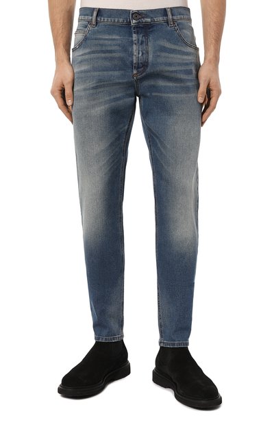 Джинсы BALMAIN синего цвета по цене 87650 руб., арт. BH1MG000DD64, фото 3 Джинсы BALMAIN, арт. BH1MG000DD64, фото 3