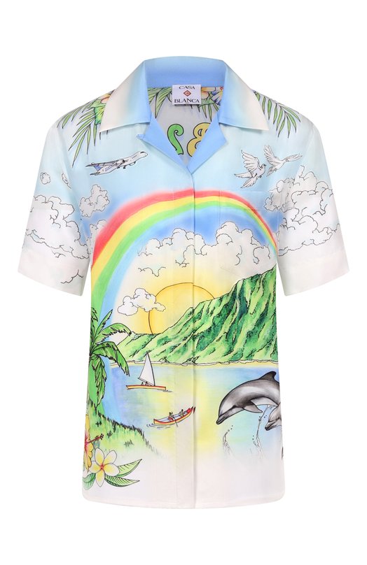 Шелковая рубашка Casablanca W-SP26-SH-200-05-EX-BC Разноцветный W-SP26-SH-200-05-EX-BC