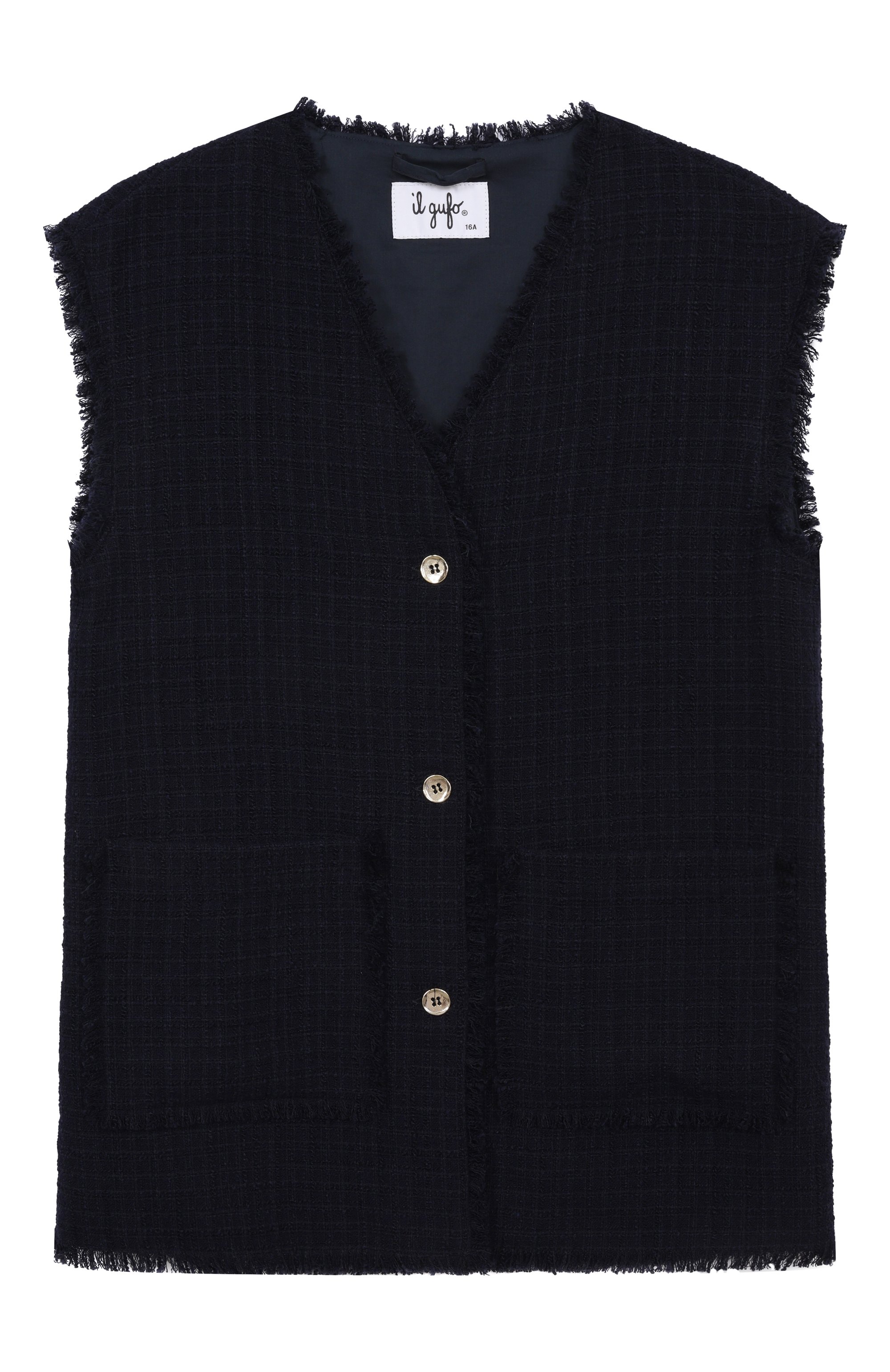 Твидовый жилет IL GUFO, арт. P25GI054C5052/16A, фото 1