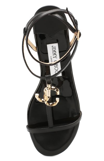 Кожаные сандалии alodie JIMMY CHOO, арт. AL0DIE FLAT/NPA, фото 5