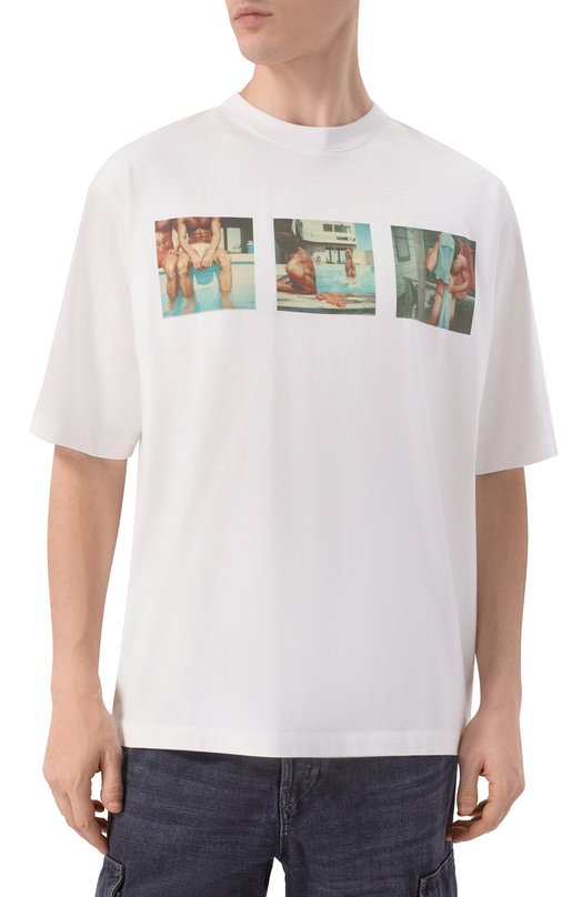 Хлопковая футболка Dsquared2 S74GD1550/D20106 Белый  S74GD1550/D20106 Фото 3