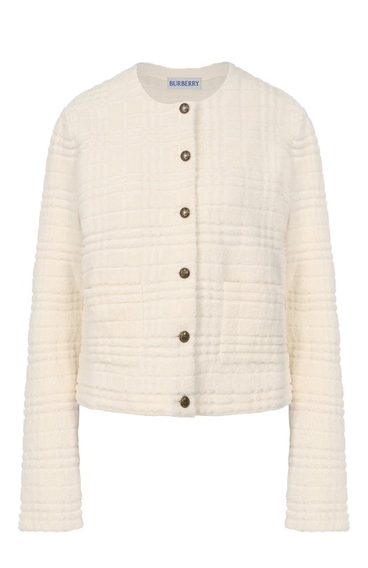 Шерстяной кардиган Burberry 8118982 Кремовый 8118982