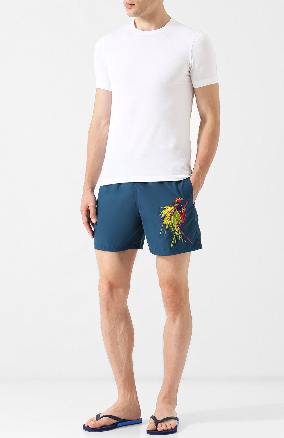 Плавки-шорты с вышивкой VILEBREQUIN синего цвета по цене 25050 руб., арт. MOT/8050H, фото 2 Плавки-шорты с вышивкой VILEBREQUIN, арт. MOT/8050H, фото 2