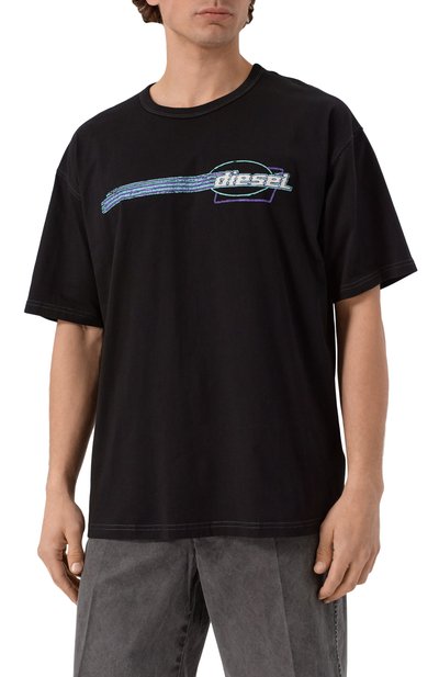 Хлопковая футболка DIESEL, арт. A16649/0QIAM, фото 3