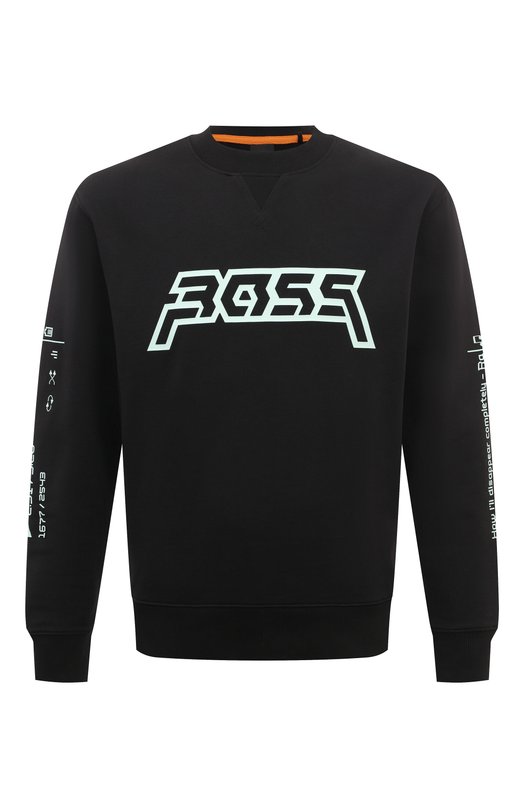 

Хлопковый свитшот BOSS Orange, Чёрный