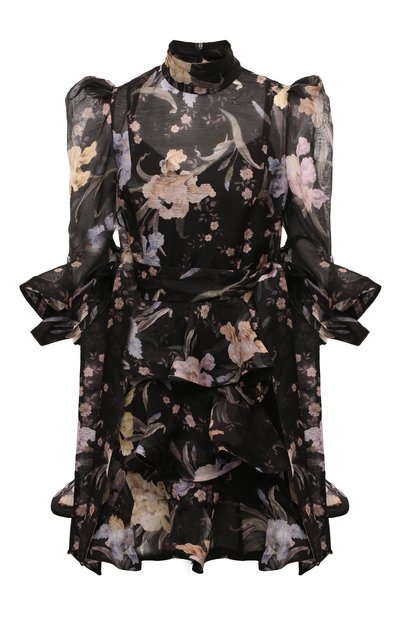 Платье изо льна и шелка ZIMMERMANN черного цвета по цене 246000 руб., арт. 6607DF242, фото 1 Платье изо льна и шелка ZIMMERMANN, арт. 6607DF242, фото 1