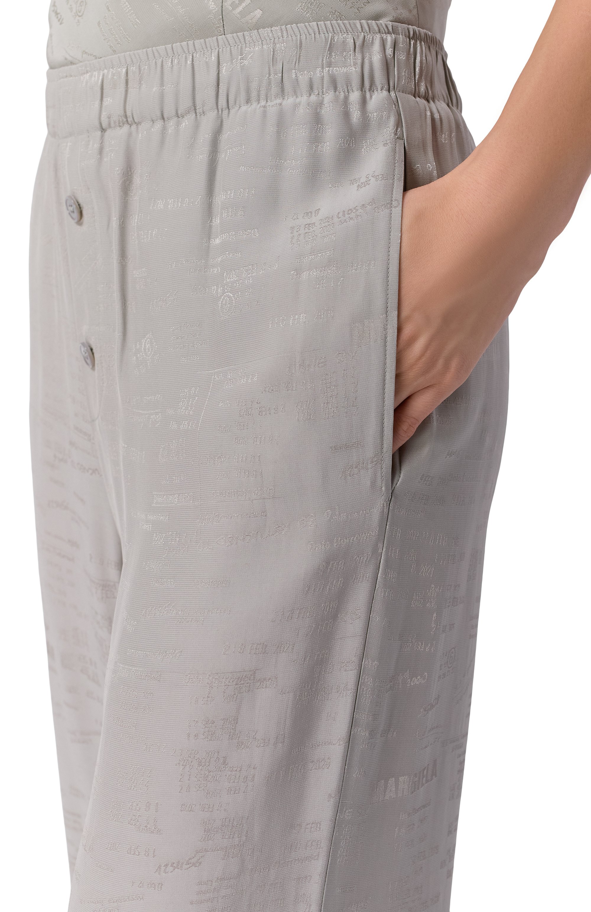 Брюки MM6 серого цвета по цене 69950 руб., арт. S52KA0529/M35737, фото 5 Брюки MM6, арт. S52KA0529/M35737, фото 5