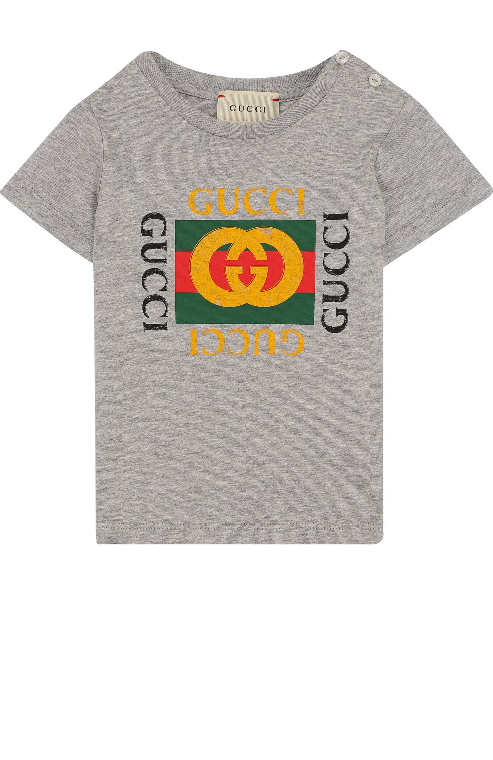 Хлопковая футболка с логотипом бренда GUCCI, арт. 497845/X3L91, фото 1